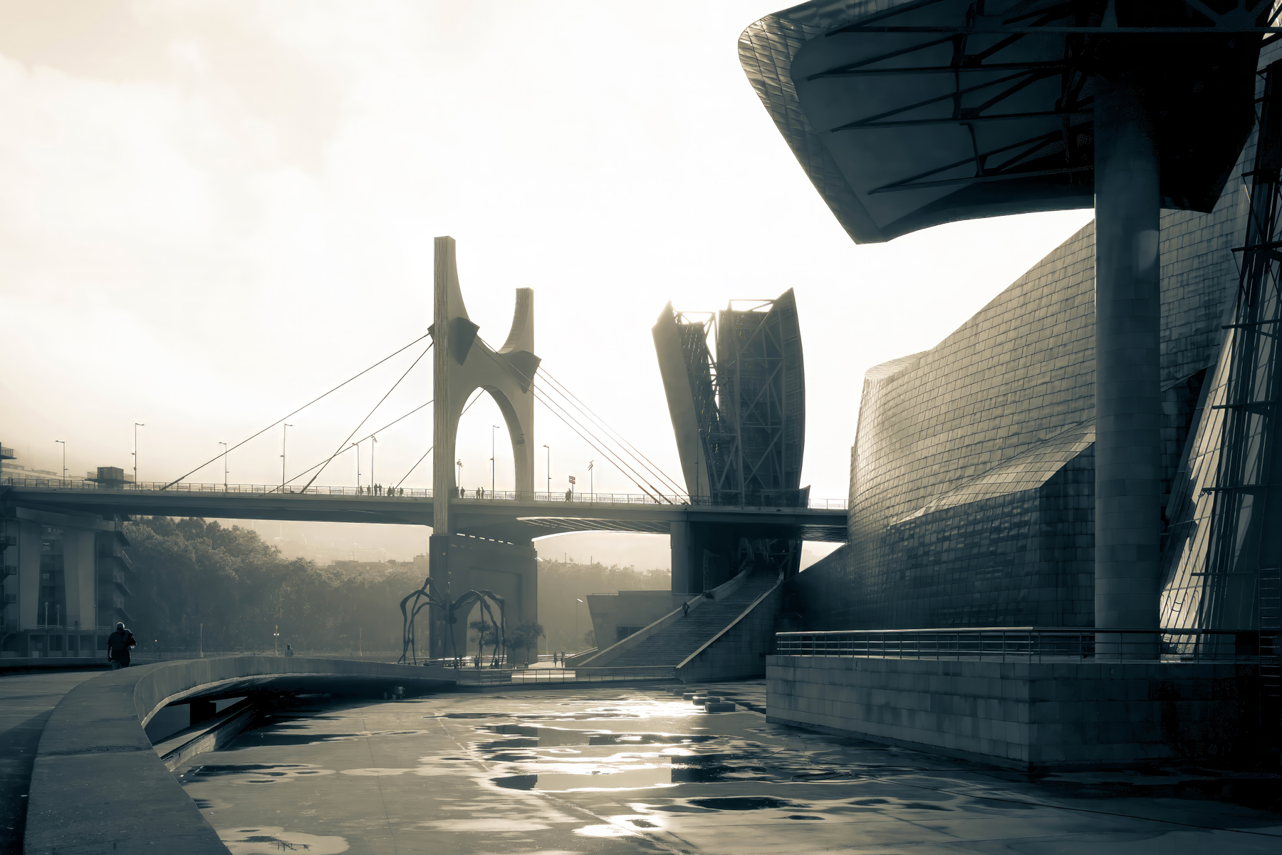 Sunlight on Guggenheim Museum Bilbao